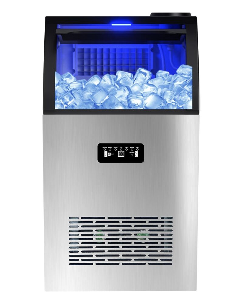 MIUI Ice Maker Machine,Commercial ice maker suitable for coffee shop Home Juice store etc,50kg/24h-MUICEH-02