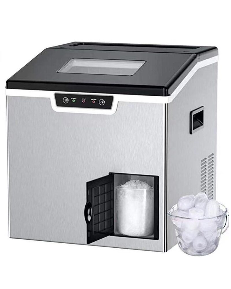 MIUI 180W  Ice Cube Maker Machine Countertop, 2 Ways to Add Water, 15-20kg/24h,  Multi-functional, can crush ice and make ice,Perfect for Home/Kitchen/Office/Bar-MUICEH-20