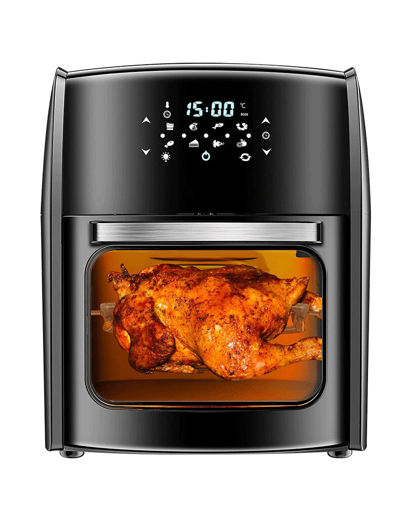 MIUI 10L/12.7QT Electric Air Fryer Oven MI-CYCLONE Rotisserie Dehydrator LED Large Capacity Chicken Frying Machine 5in1-T2