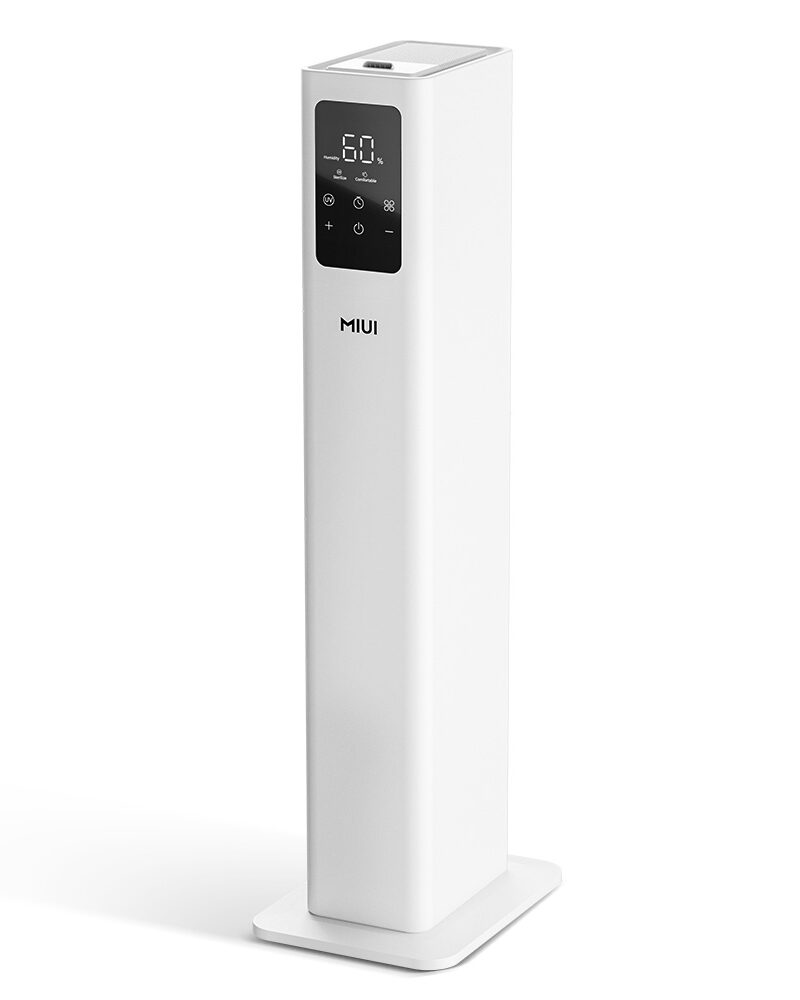 MIUI 28W Ultrasonic Humidifier with 12L Water Tank, 350ml/h Humidification, 360° Mist Output, Touch Control with 3 Adjustable Modes, Timer, Constant Humidity, UV Sterilization, Essential Oil Compatible, Remote Control-MOS W4