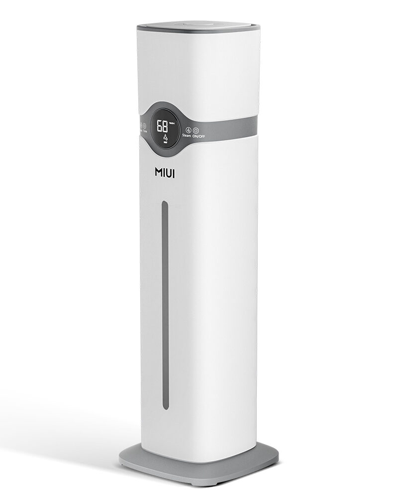 MIUI 28W Ultrasonic Humidifier with 8L Water Tank, 350ml/h Humidification, 360° Mist Output, Touch Control with 3 Adjustable Modes, Timer, Constant Humidity, UV Sterilization, Essential Oil Compatibility, Remote Control-MOS W5