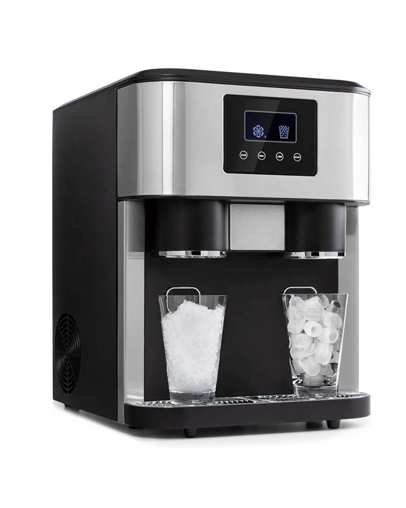 MIUI Multi-functional Automatic Home Ice Maker, with Ice Making/Crushing/Water Dispensing, 15-18kg/24h-MUICEH-06